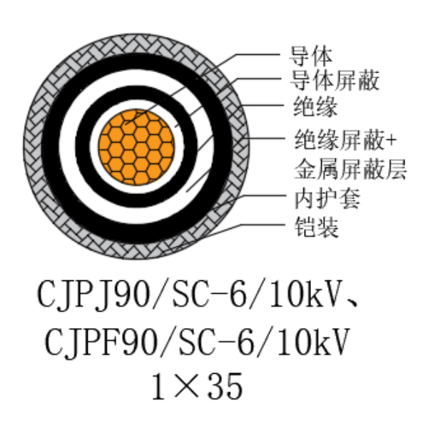 銅芯交聯(lián)聚乙烯絕緣低煙無(wú)鹵船用電力電纜-CJPJ90/SC-6/10kV、CJPF90/SC-6/10kV